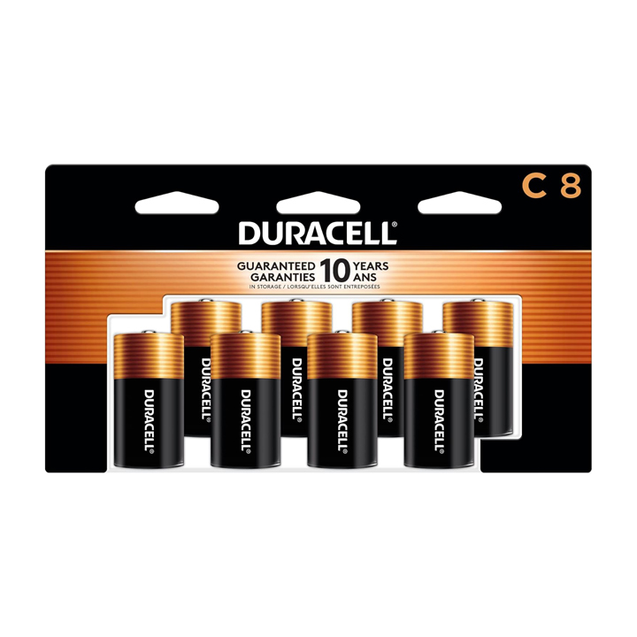 Duracell Coppertop C Batteries, 8 Count Pack
